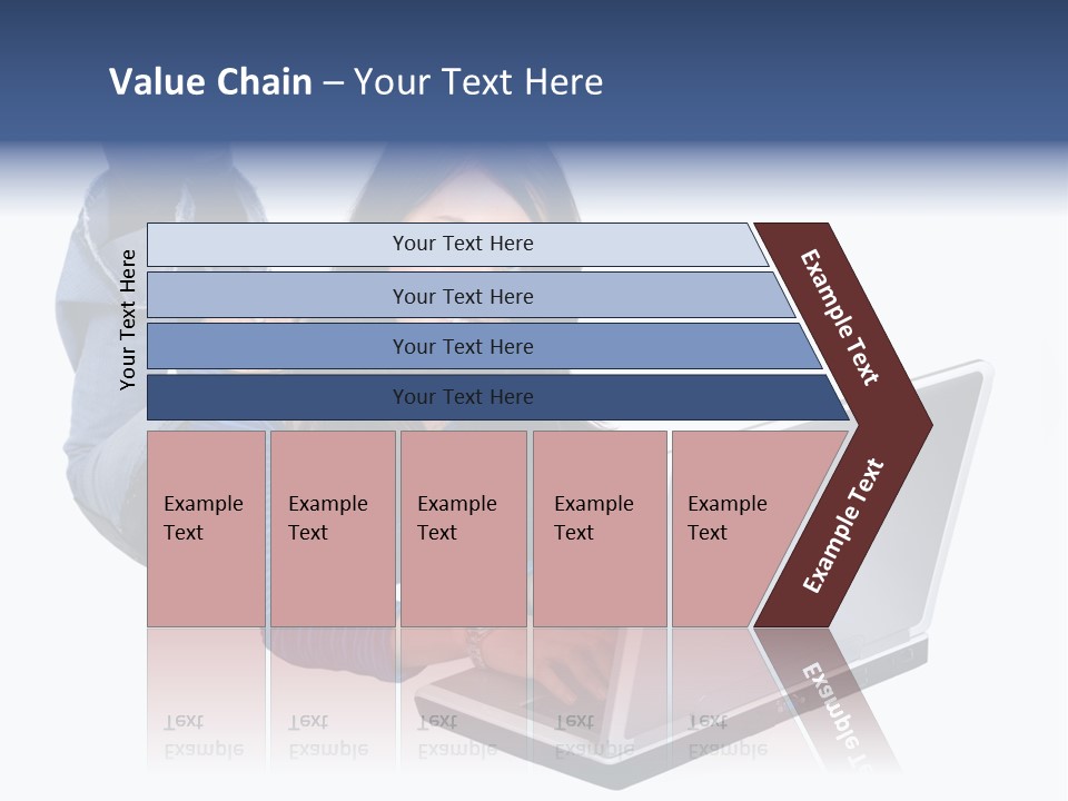 Casual Girl On A Laptop On The Floor PowerPoint Template