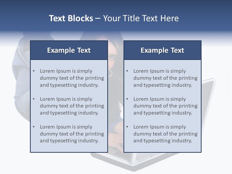 Casual Girl On A Laptop On The Floor PowerPoint Template