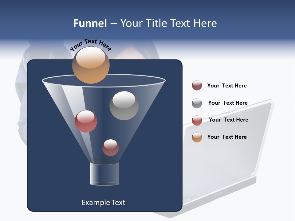 Casual Girl On A Laptop On The Floor PowerPoint Template