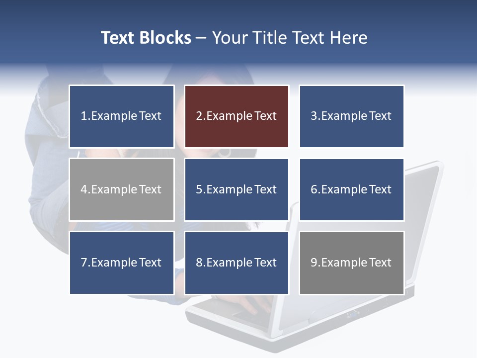 Casual Girl On A Laptop On The Floor PowerPoint Template