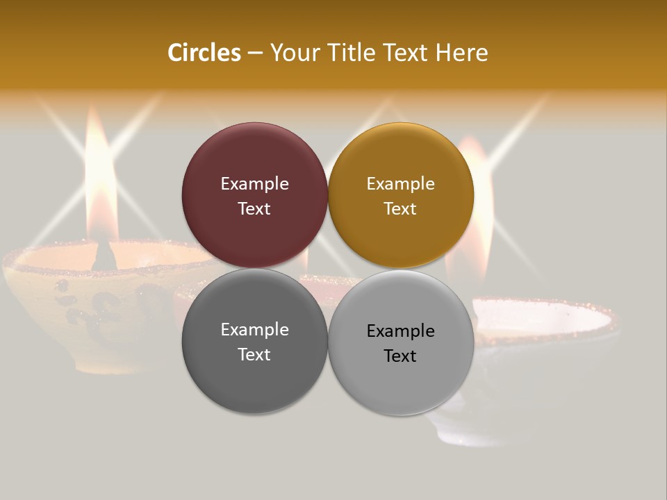 Three Sparkling Deyas PowerPoint Template