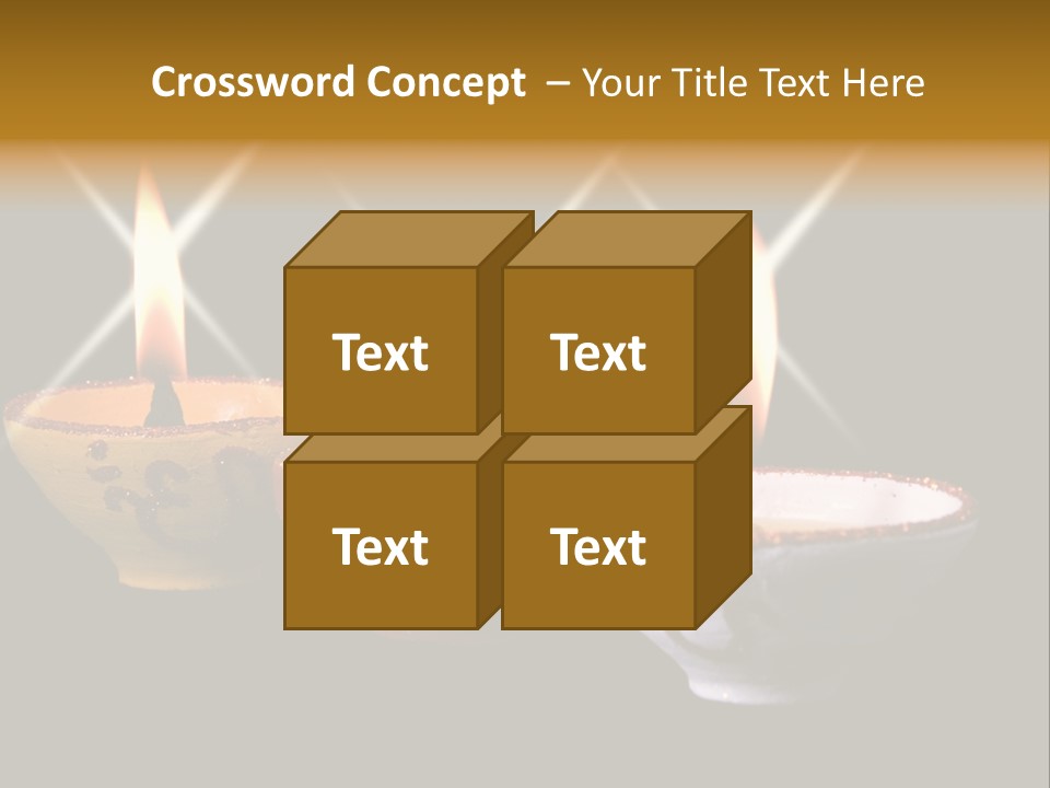Three Sparkling Deyas PowerPoint Template