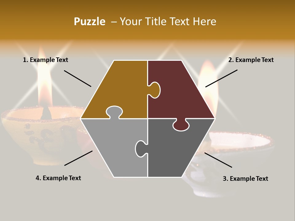 Three Sparkling Deyas PowerPoint Template