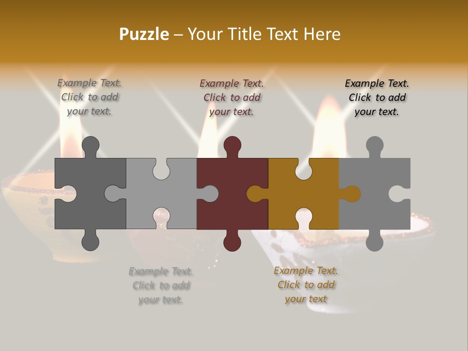 Three Sparkling Deyas PowerPoint Template