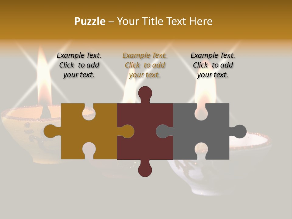 Three Sparkling Deyas PowerPoint Template