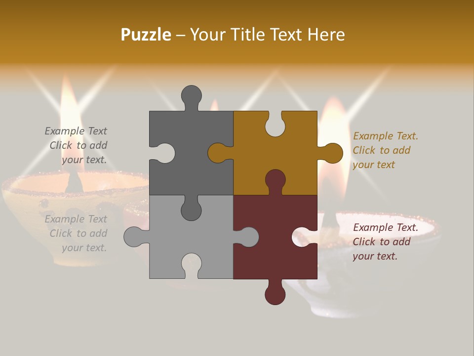 Three Sparkling Deyas PowerPoint Template
