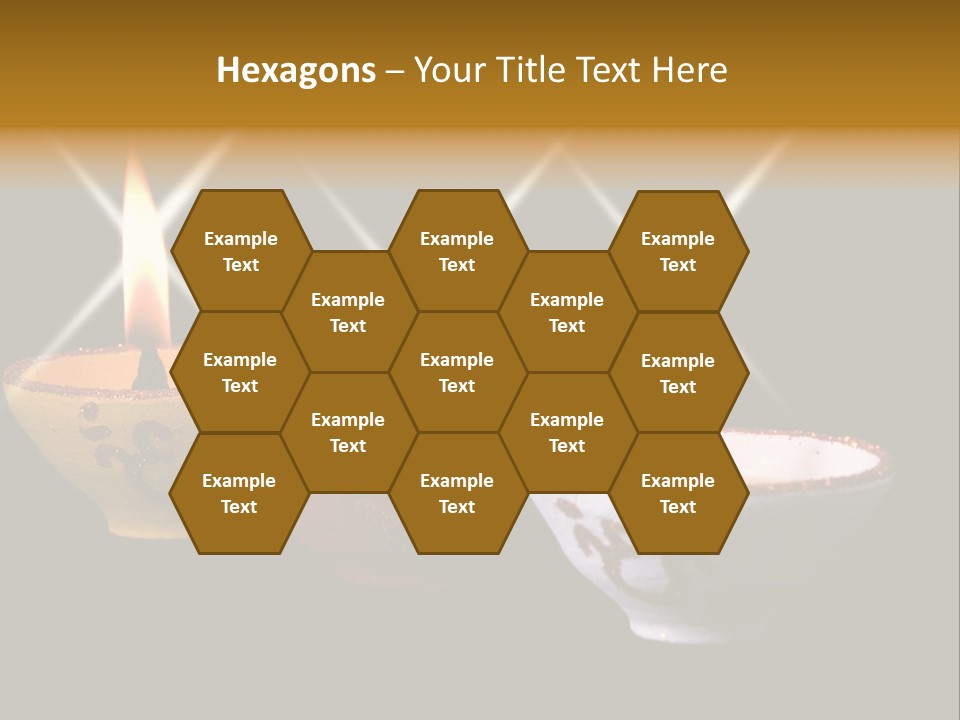 Three Sparkling Deyas PowerPoint Template