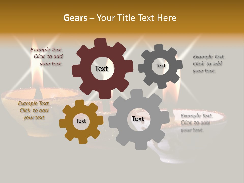 Three Sparkling Deyas PowerPoint Template