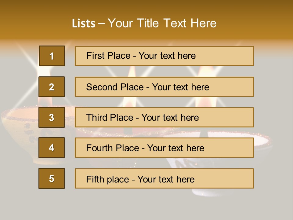 Three Sparkling Deyas PowerPoint Template