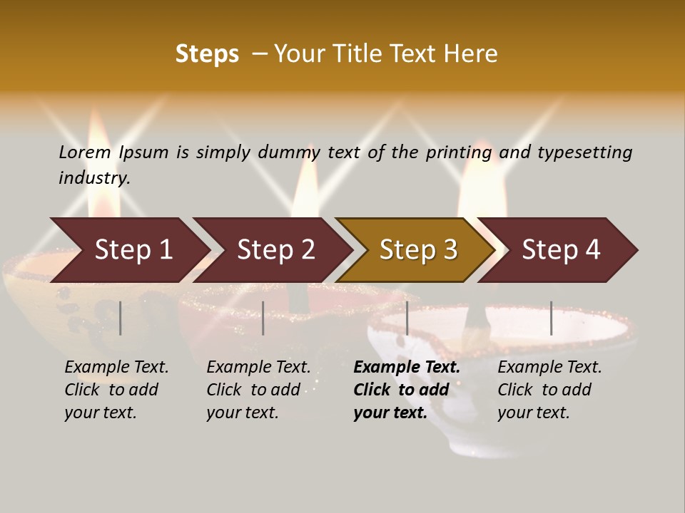 Three Sparkling Deyas PowerPoint Template
