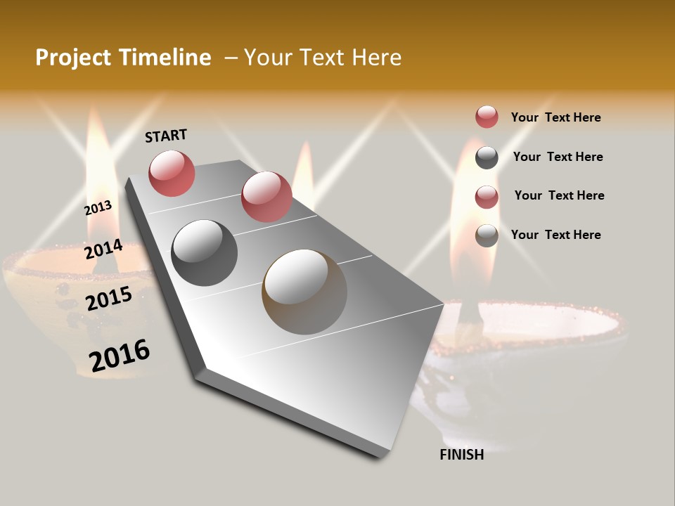 Three Sparkling Deyas PowerPoint Template