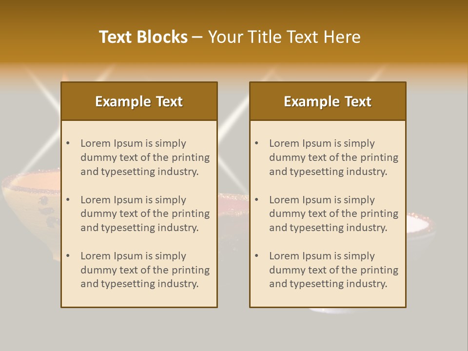 Three Sparkling Deyas PowerPoint Template