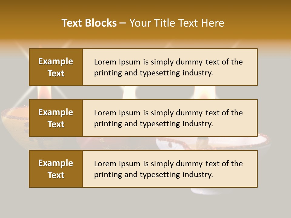 Three Sparkling Deyas PowerPoint Template