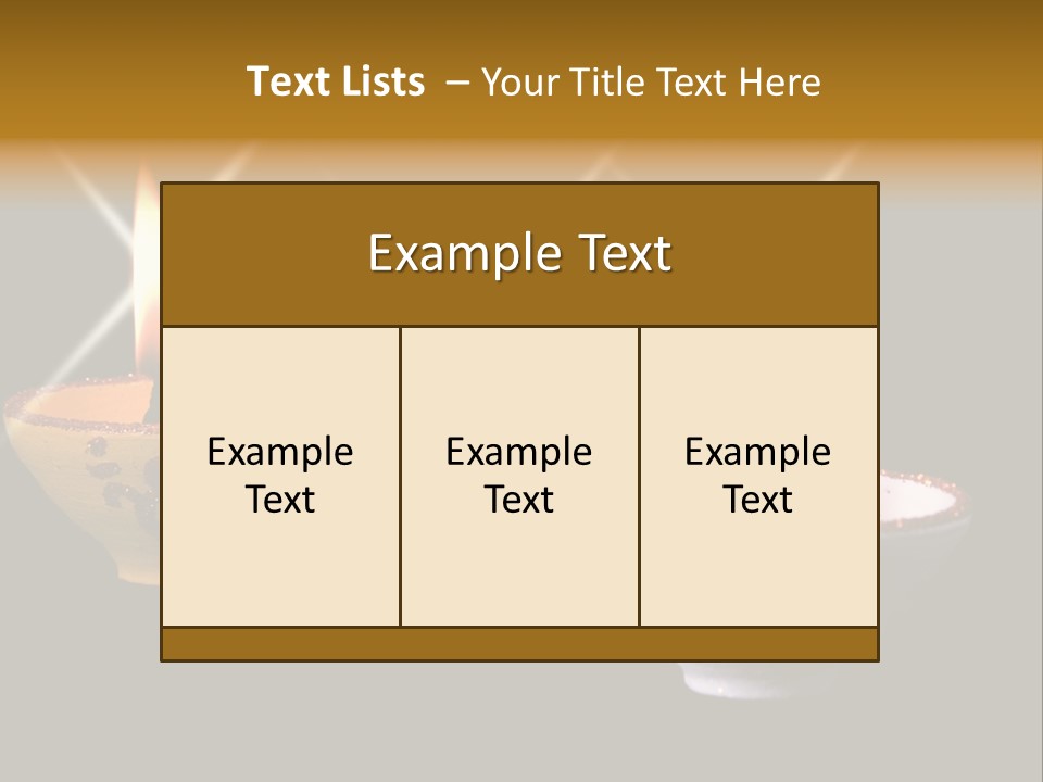 Three Sparkling Deyas PowerPoint Template