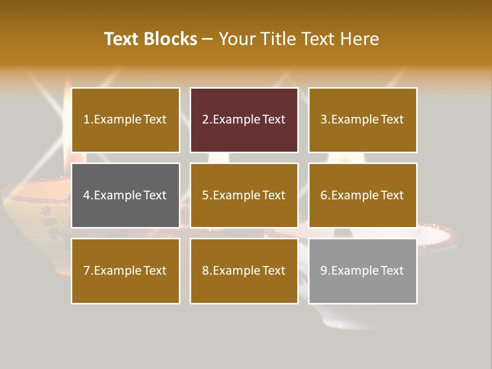 Three Sparkling Deyas PowerPoint Template