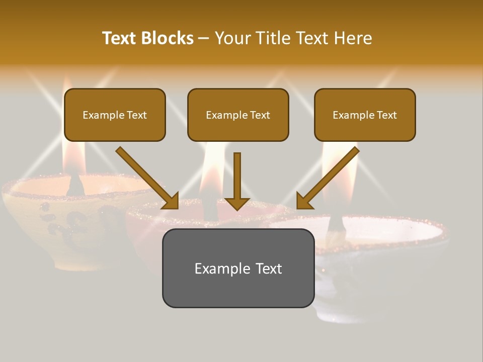 Three Sparkling Deyas PowerPoint Template