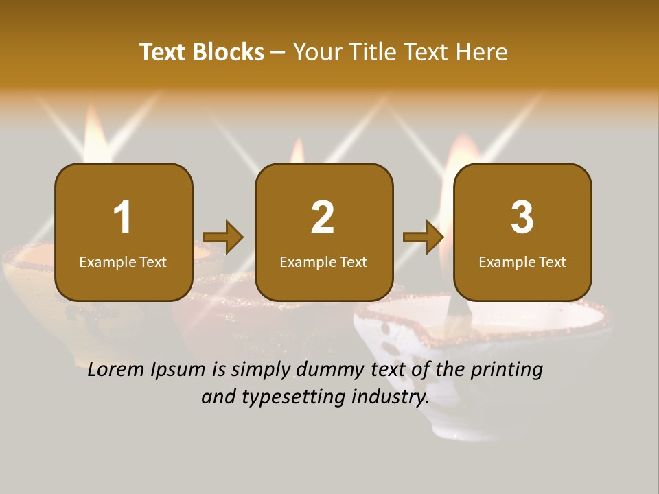 Three Sparkling Deyas PowerPoint Template