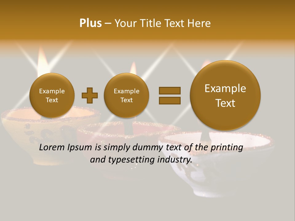 Three Sparkling Deyas PowerPoint Template