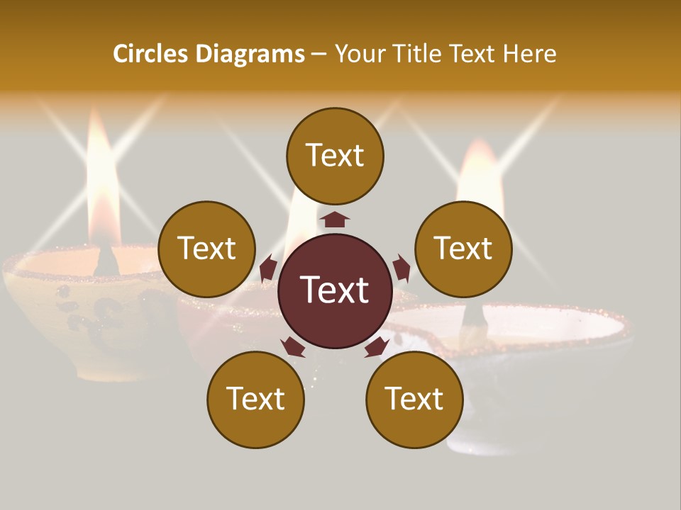 Three Sparkling Deyas PowerPoint Template