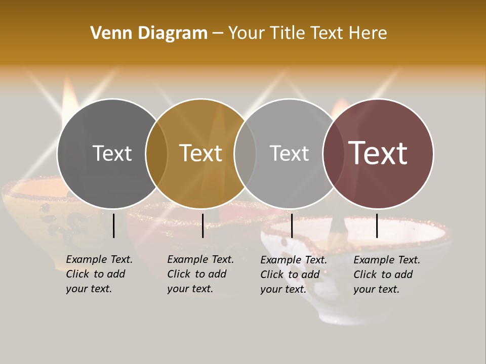 Three Sparkling Deyas PowerPoint Template