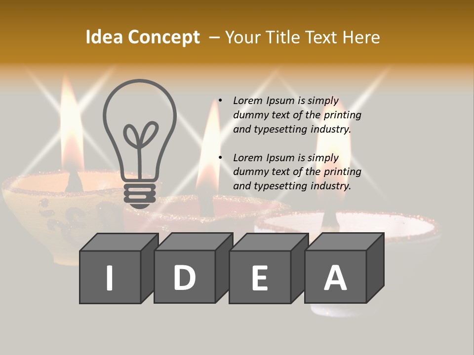 Three Sparkling Deyas PowerPoint Template