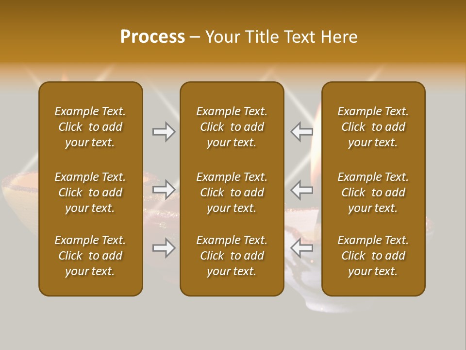 Three Sparkling Deyas PowerPoint Template
