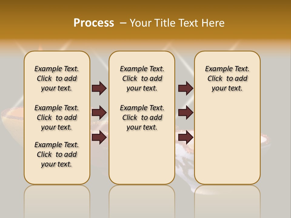 Three Sparkling Deyas PowerPoint Template