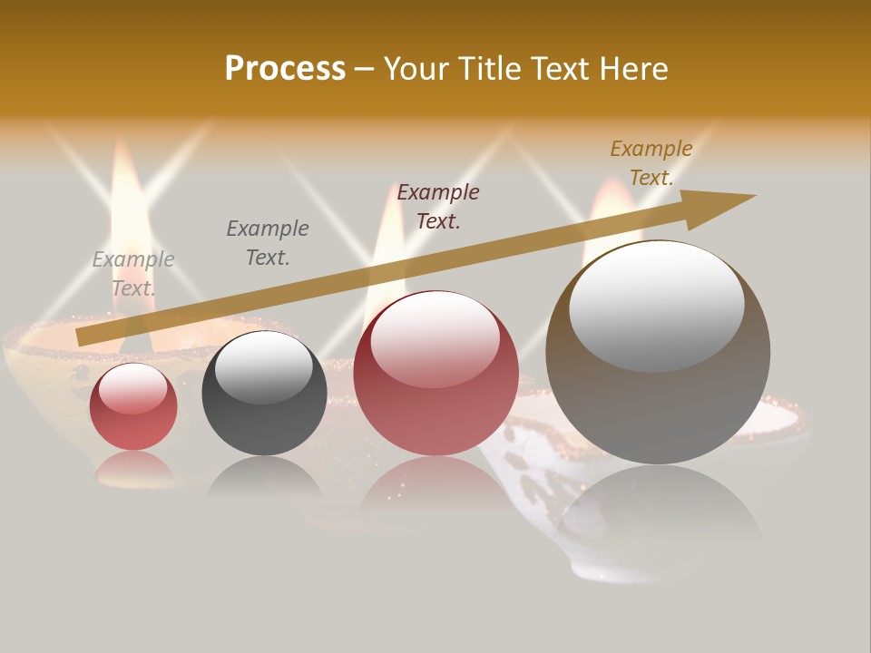 Three Sparkling Deyas PowerPoint Template