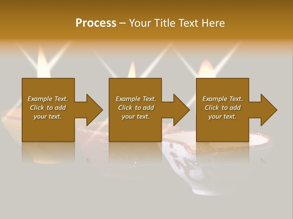 Three Sparkling Deyas PowerPoint Template