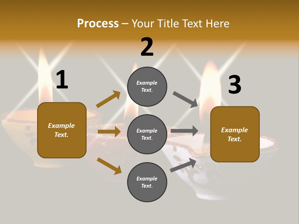 Three Sparkling Deyas PowerPoint Template