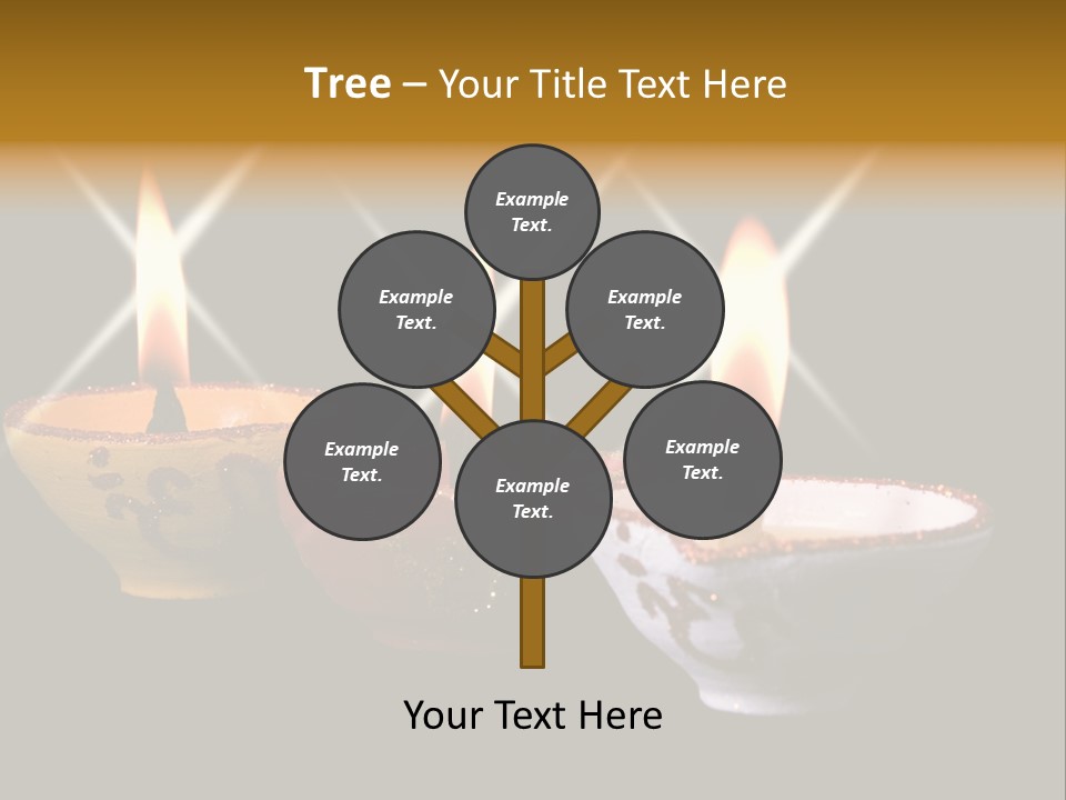 Three Sparkling Deyas PowerPoint Template