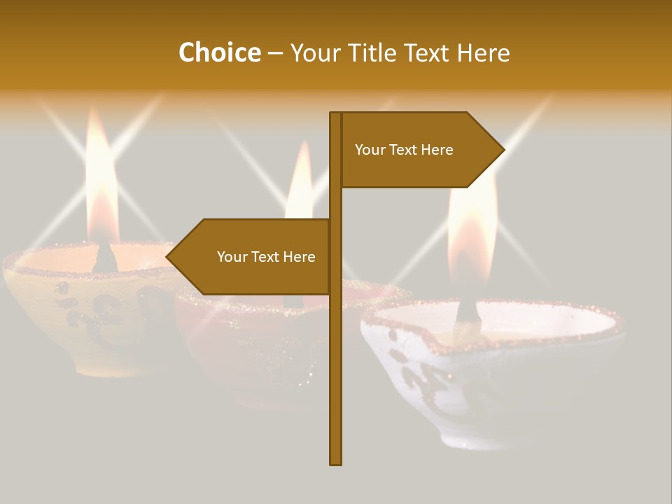 Three Sparkling Deyas PowerPoint Template