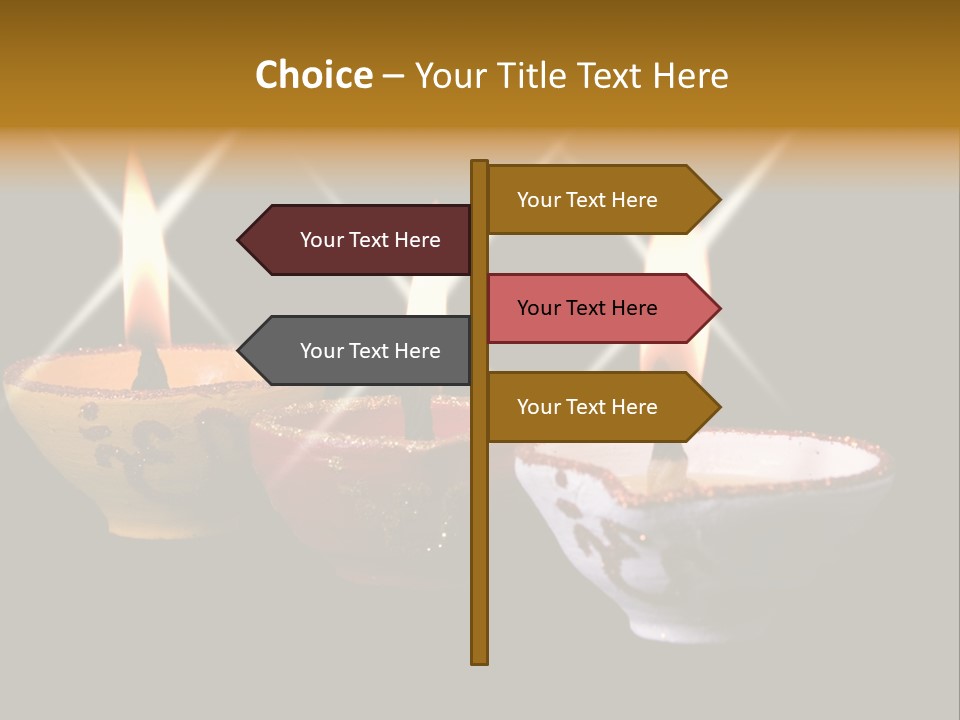 Three Sparkling Deyas PowerPoint Template