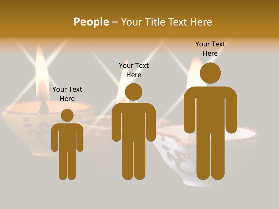 Three Sparkling Deyas PowerPoint Template