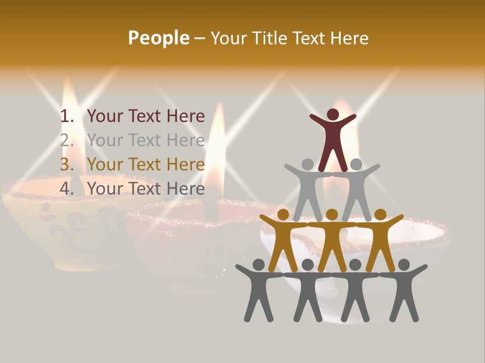Three Sparkling Deyas PowerPoint Template