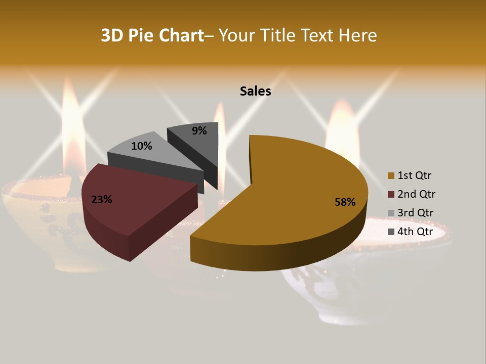 Three Sparkling Deyas PowerPoint Template