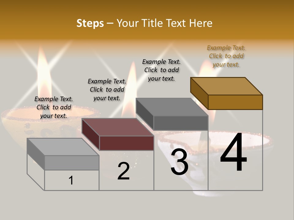 Three Sparkling Deyas PowerPoint Template
