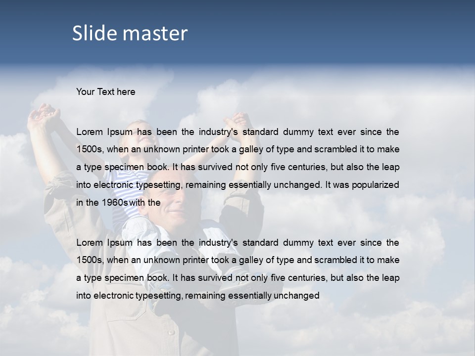 Grandfather With Grandson PowerPoint Template