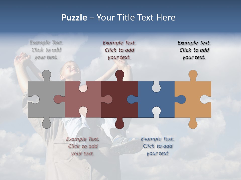 Grandfather With Grandson PowerPoint Template