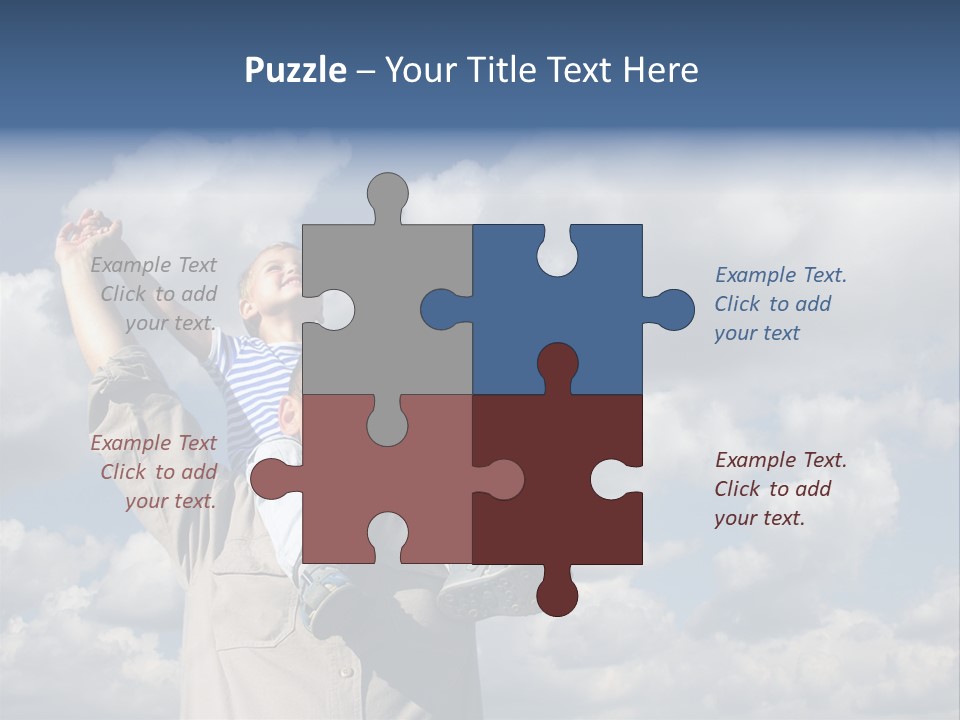 Grandfather With Grandson PowerPoint Template