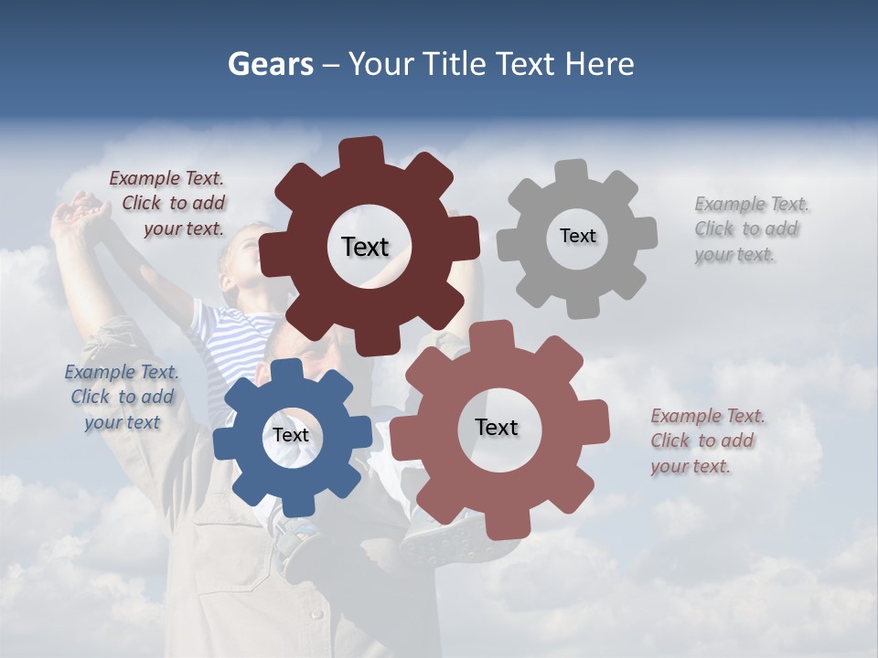 Grandfather With Grandson PowerPoint Template