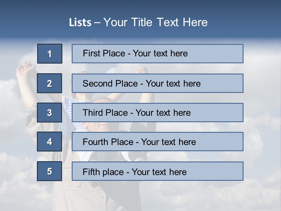 Grandfather With Grandson PowerPoint Template