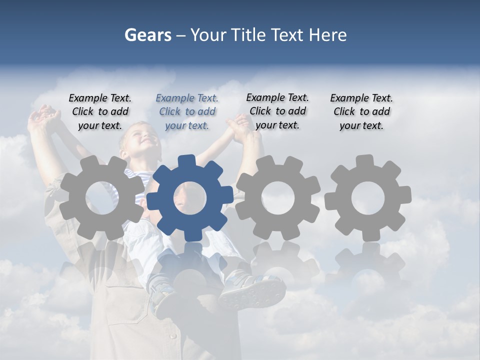 Grandfather With Grandson PowerPoint Template