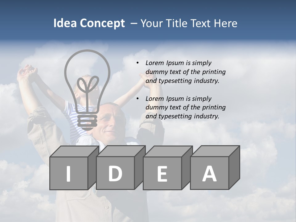 Grandfather With Grandson PowerPoint Template