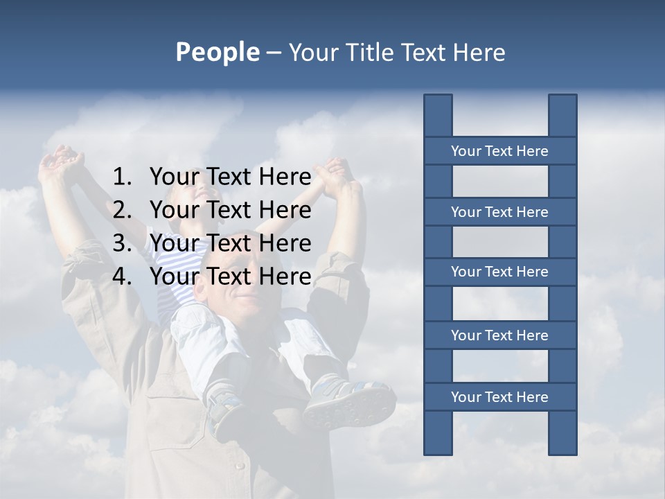 Grandfather With Grandson PowerPoint Template