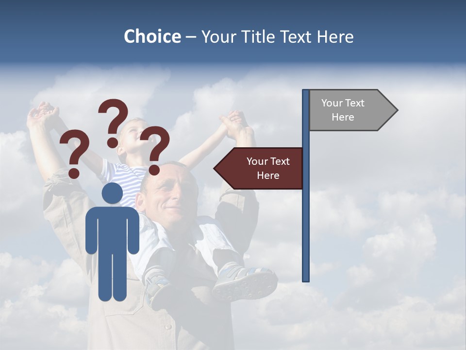 Grandfather With Grandson PowerPoint Template