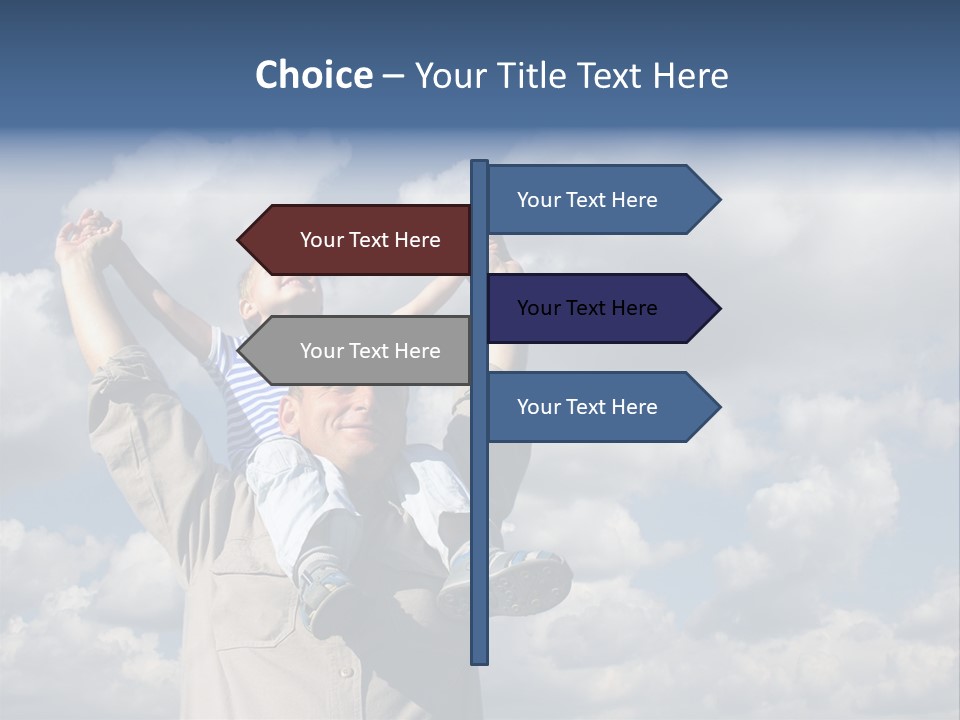 Grandfather With Grandson PowerPoint Template