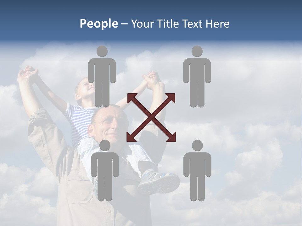 Grandfather With Grandson PowerPoint Template