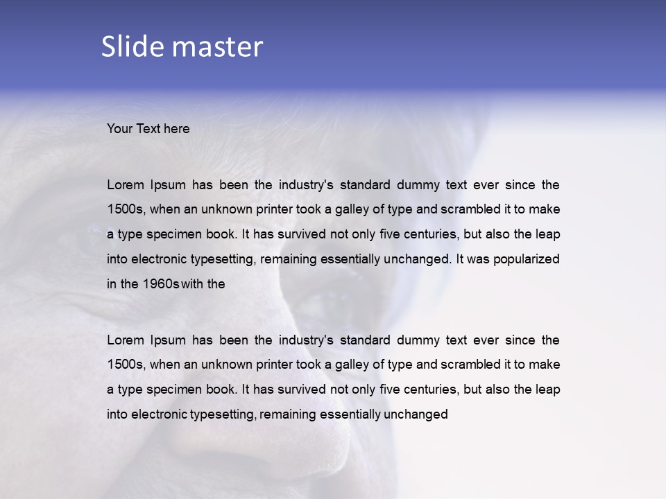 Old Lady Looking To The Sky PowerPoint Template