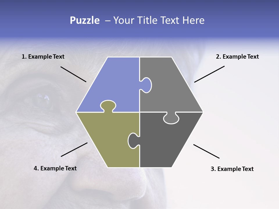 Old Lady Looking To The Sky PowerPoint Template